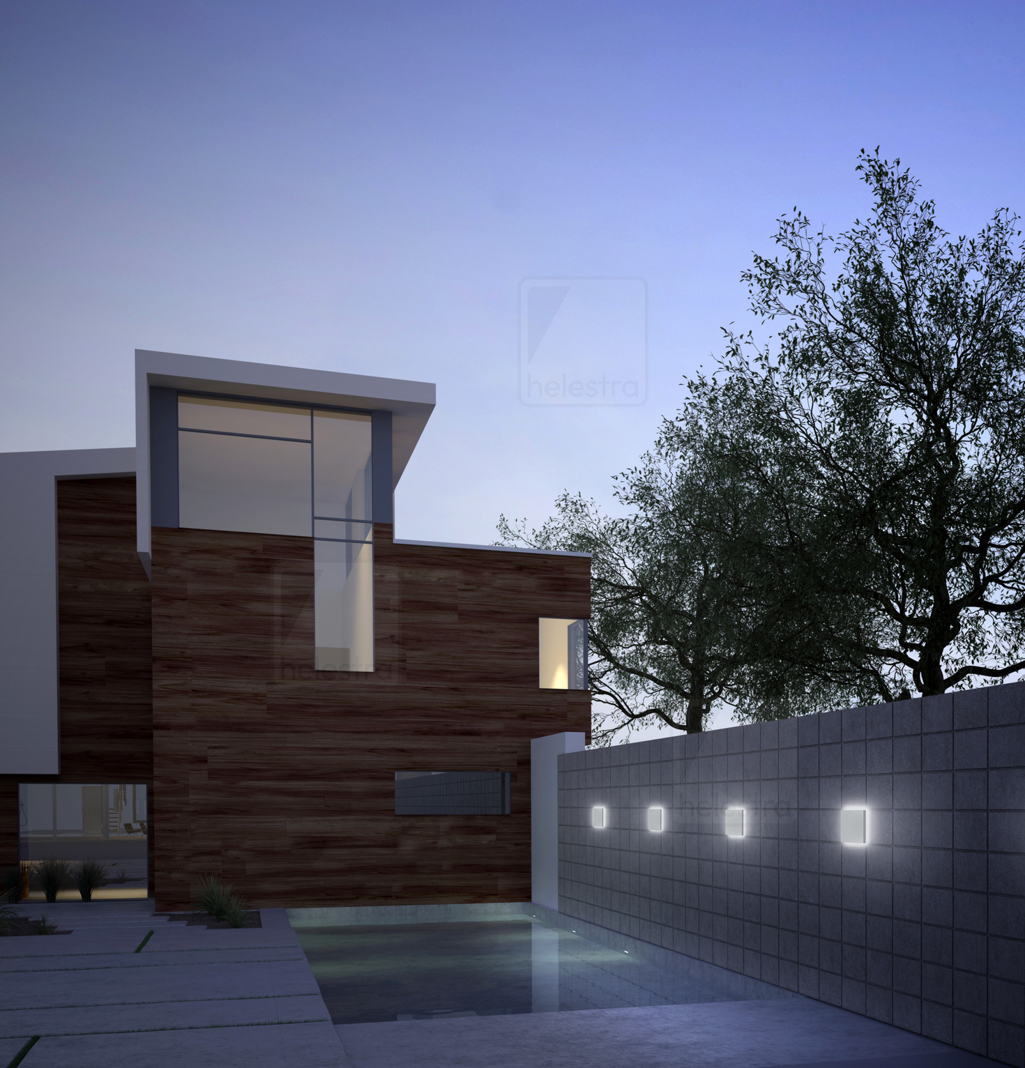 Helestra AIR  applique aluminium blanc mat