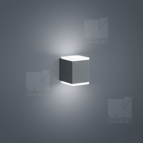 Helestra KIBO  Wandleuchte Aluminium graphit