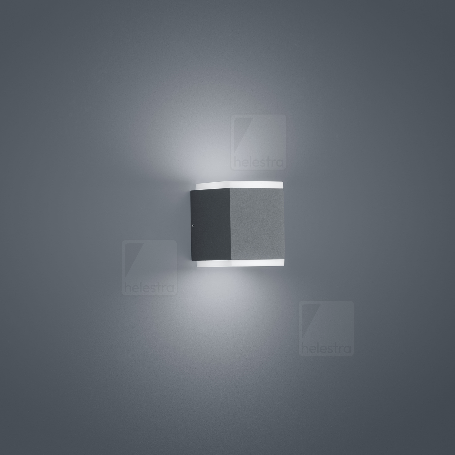 Helestra KIBO  applique aluminium graphite