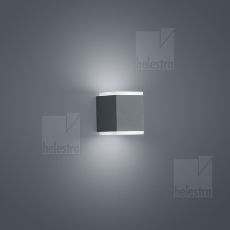 Helestra KIBO  applique aluminium graphite