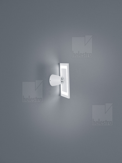 Helestra META  lampada a parete alluminio bianco opaco