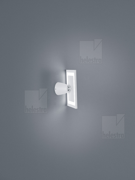 Helestra META  wall luminaire aluminium mat white