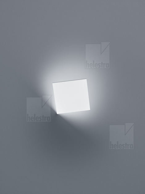 Helestra META  wall luminaire aluminium mat white