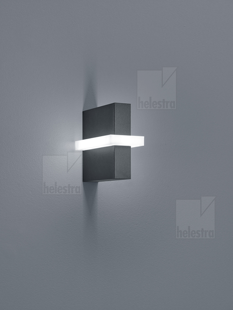 Helestra OKI  Wandleuchte Aluminium graphit