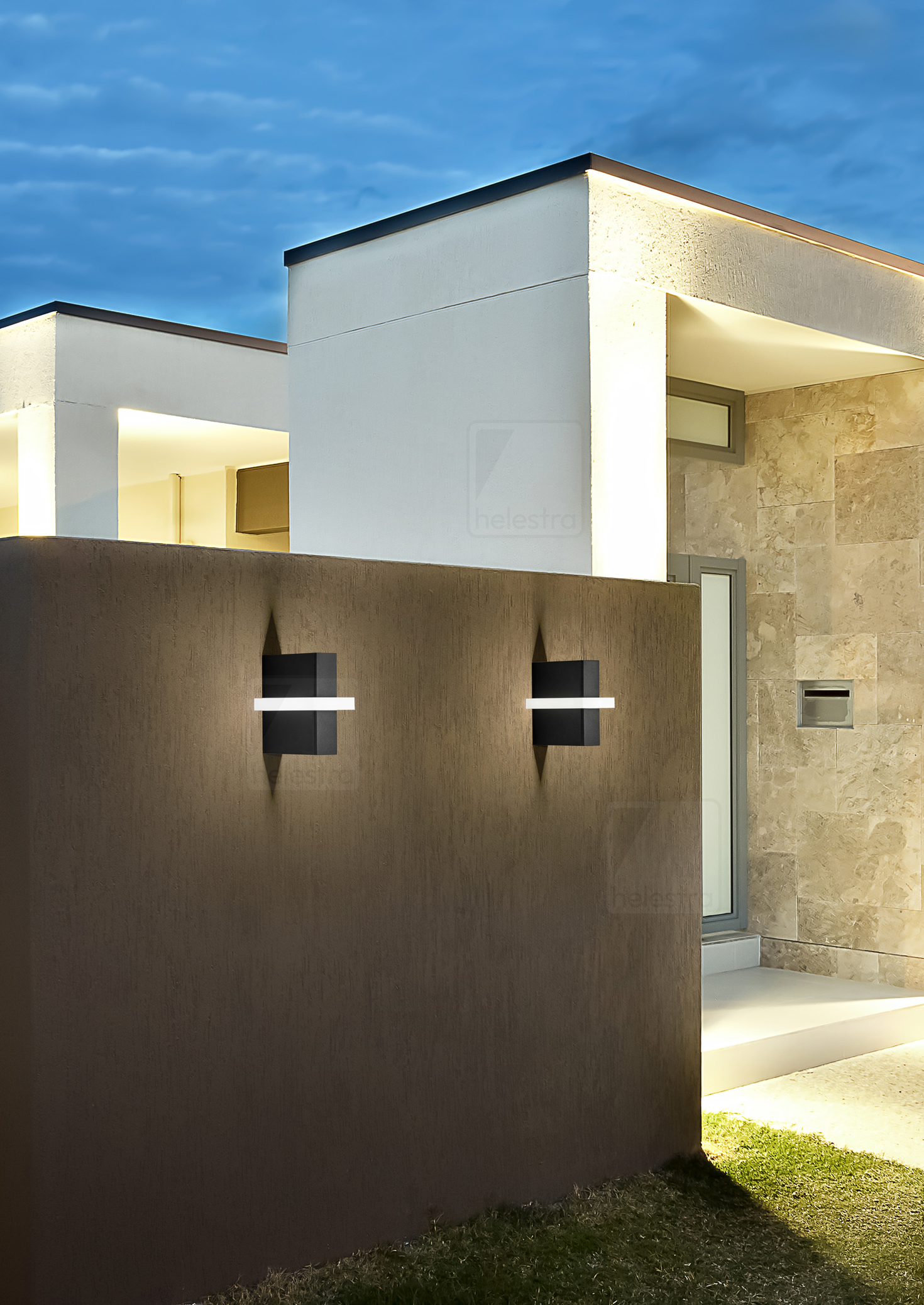 Helestra OKI  applique aluminium graphite