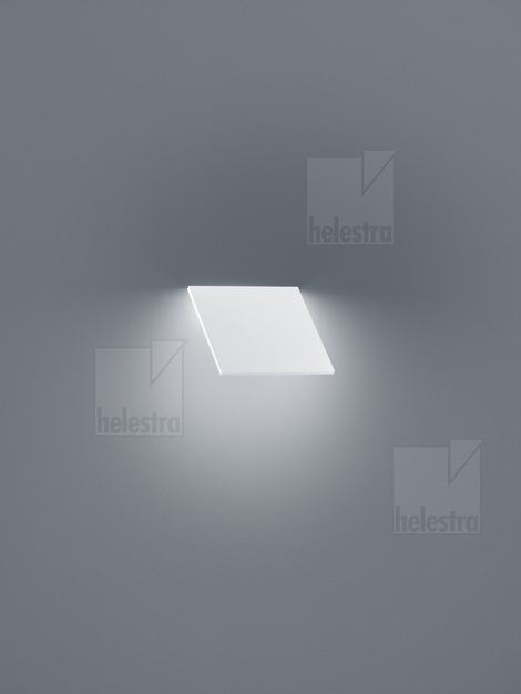 Helestra META  wall luminaire aluminium mat white