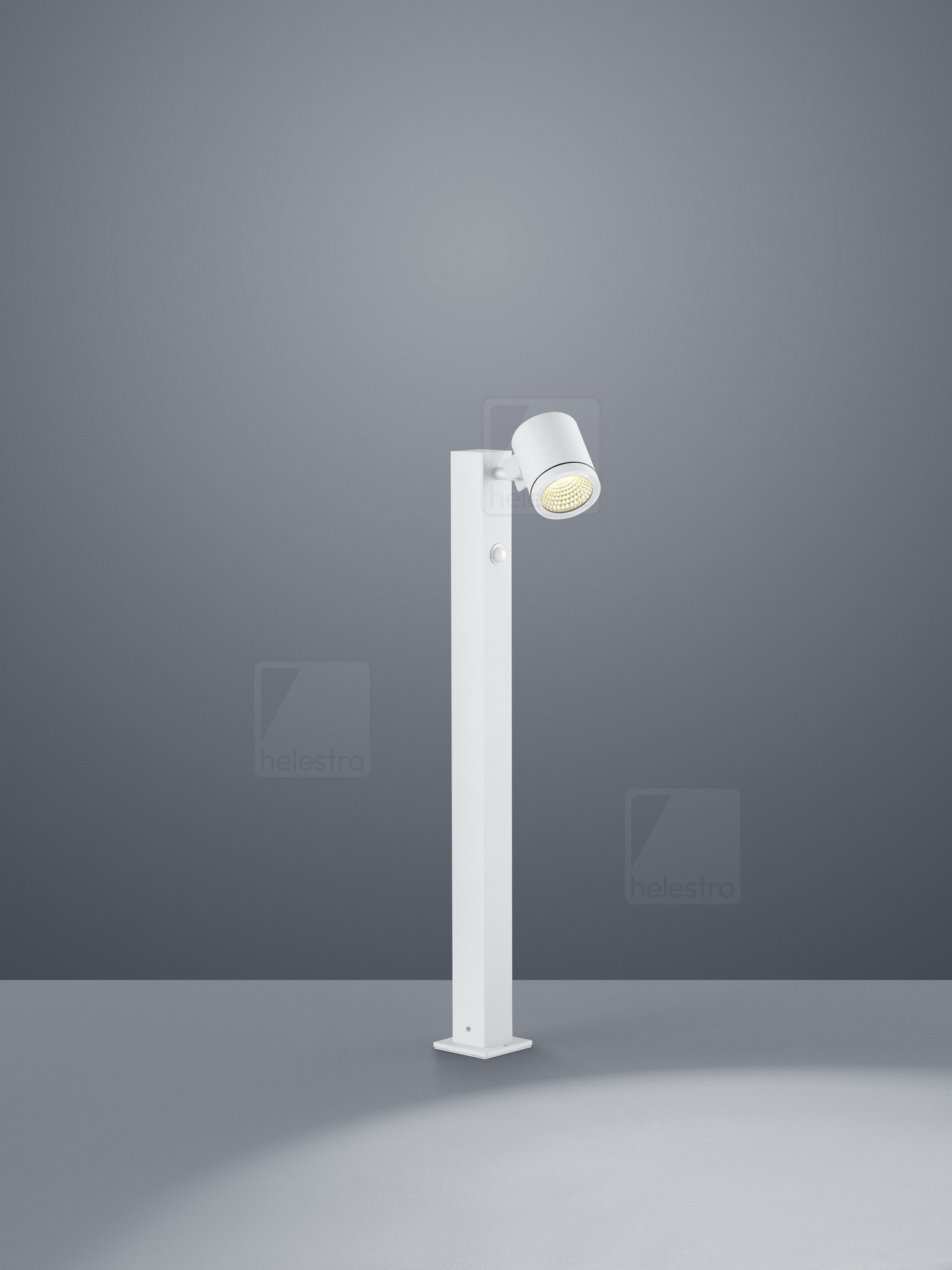 Helestra PART  bollard luminaire aluminium mat white