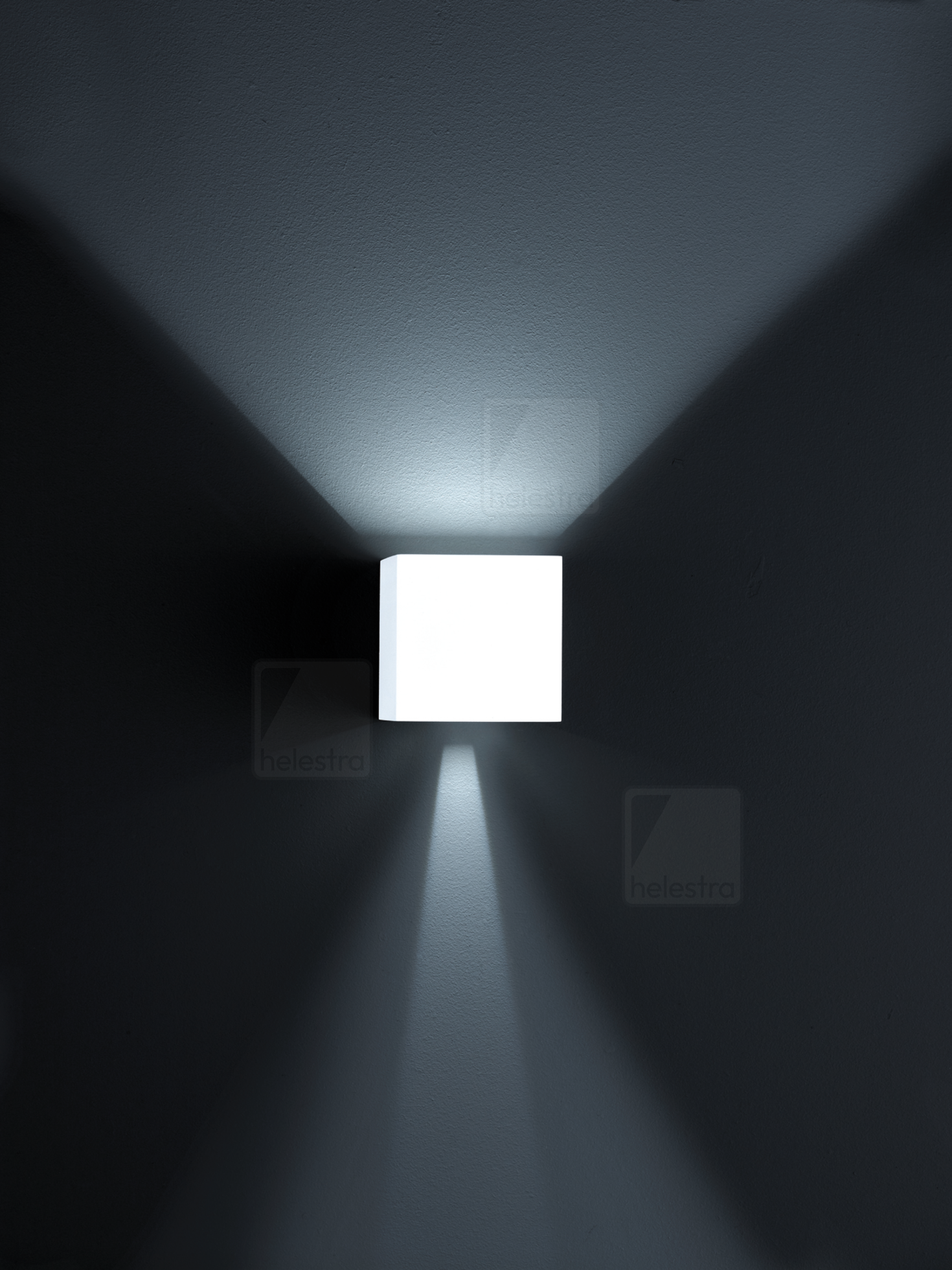Helestra SIRI44  wall luminaire aluminium mat white