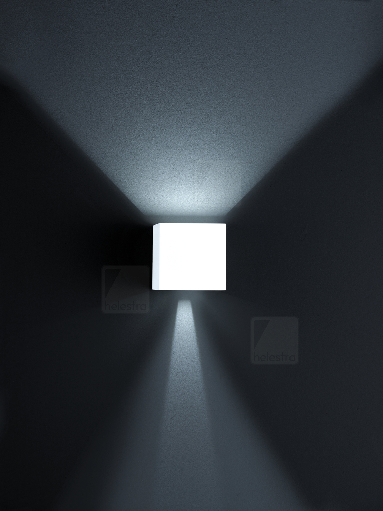 Helestra SIRI44  applique aluminium blanc mat