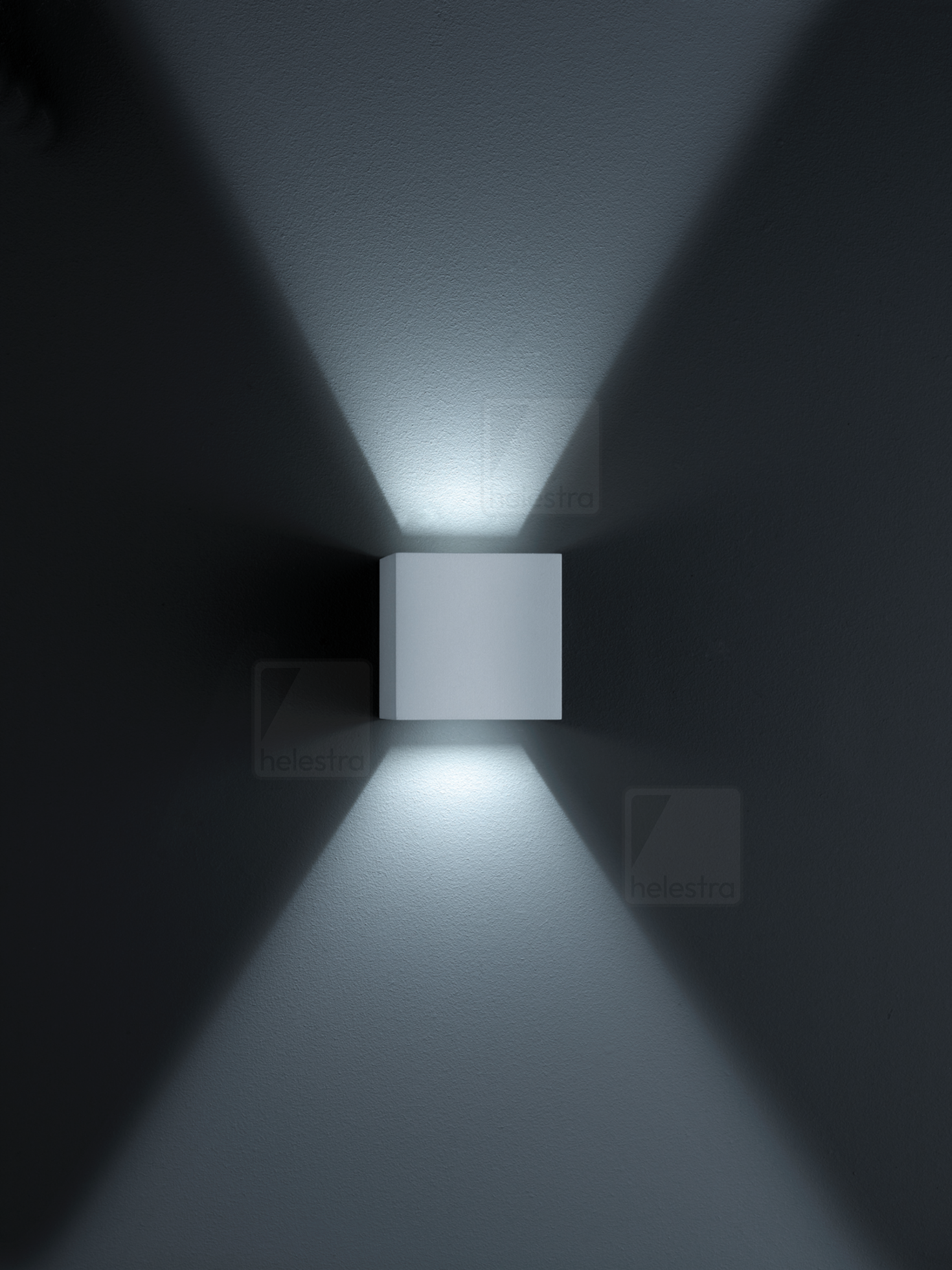 Helestra SIRI44  wall luminaire aluminium silver grey