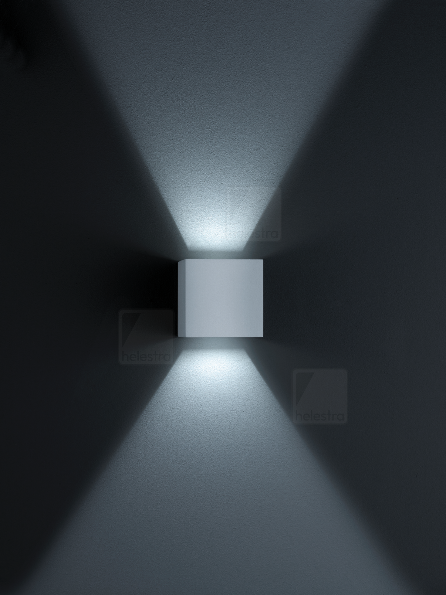 Helestra SIRI44  applique aluminium gris argent