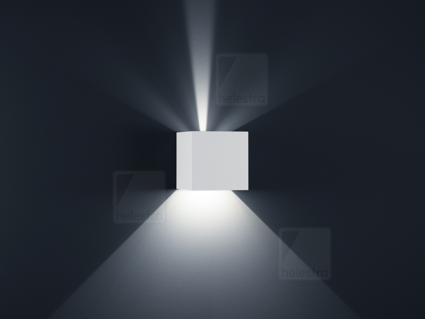 Helestra SIRI44  wall luminaire aluminium mat white