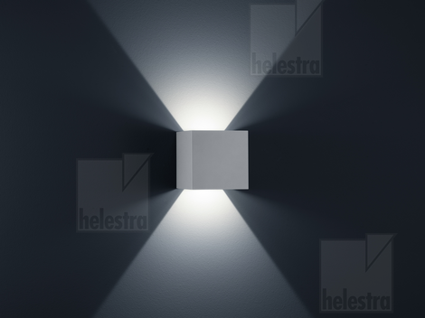 Helestra SIRI44-L  Wandleuchte Aluminium silbergrau