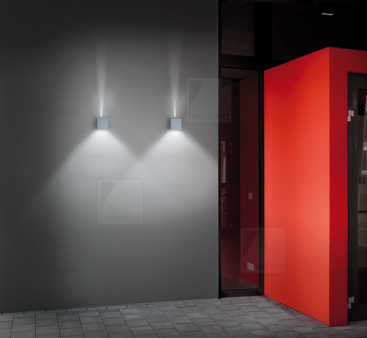 Helestra SIRI44  wall luminaire aluminium silver grey