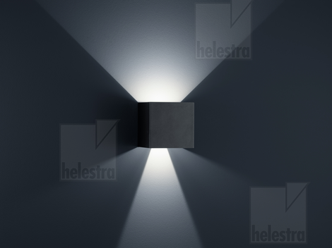 Helestra SIRI44-L  Wandleuchte Aluminium mattschwarz
