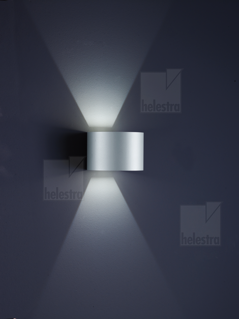 Helestra SIRI44-R  lampada a parete alluminio grigio argento
