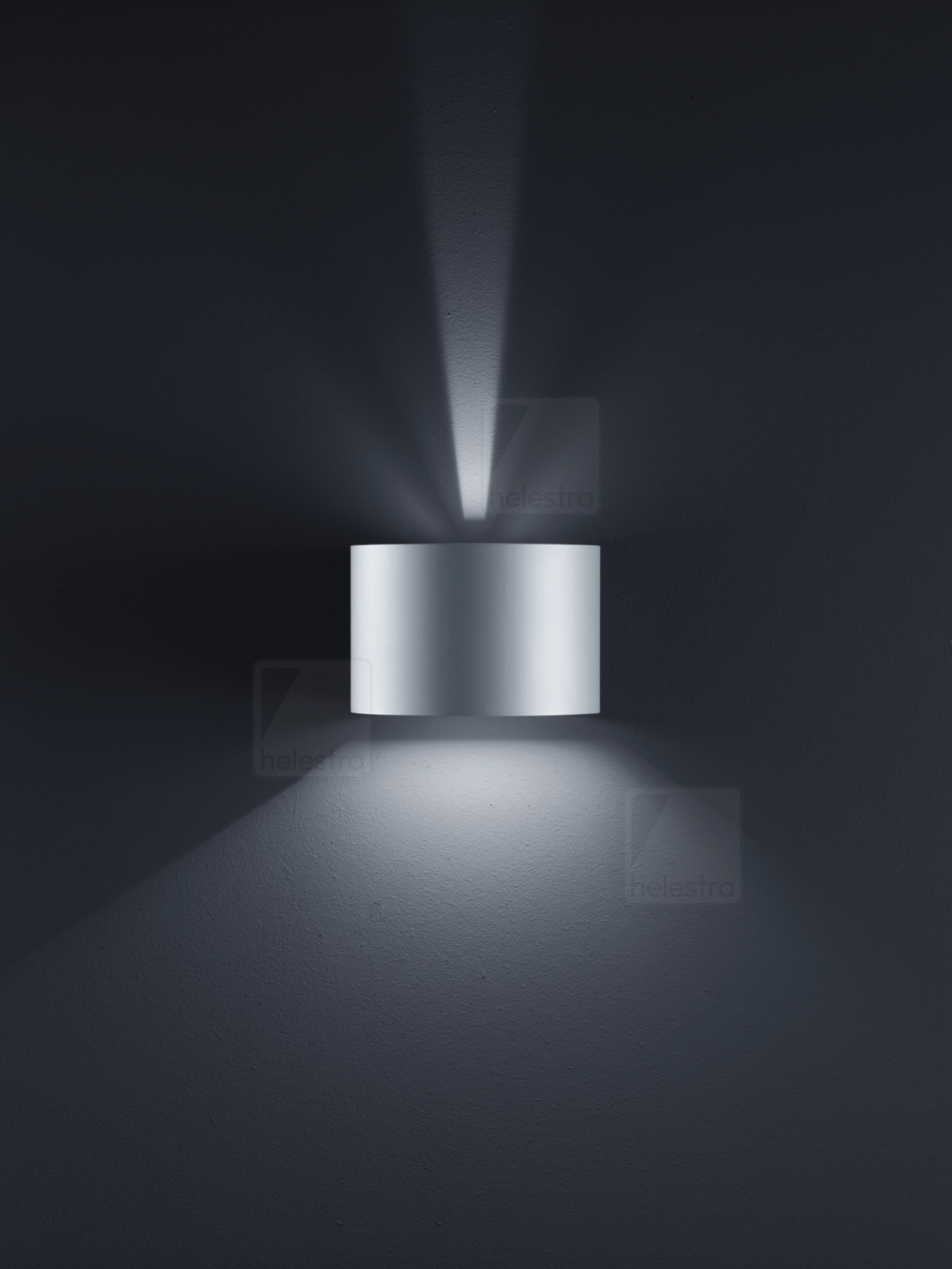Helestra SIRI44  wall luminaire aluminium silver grey