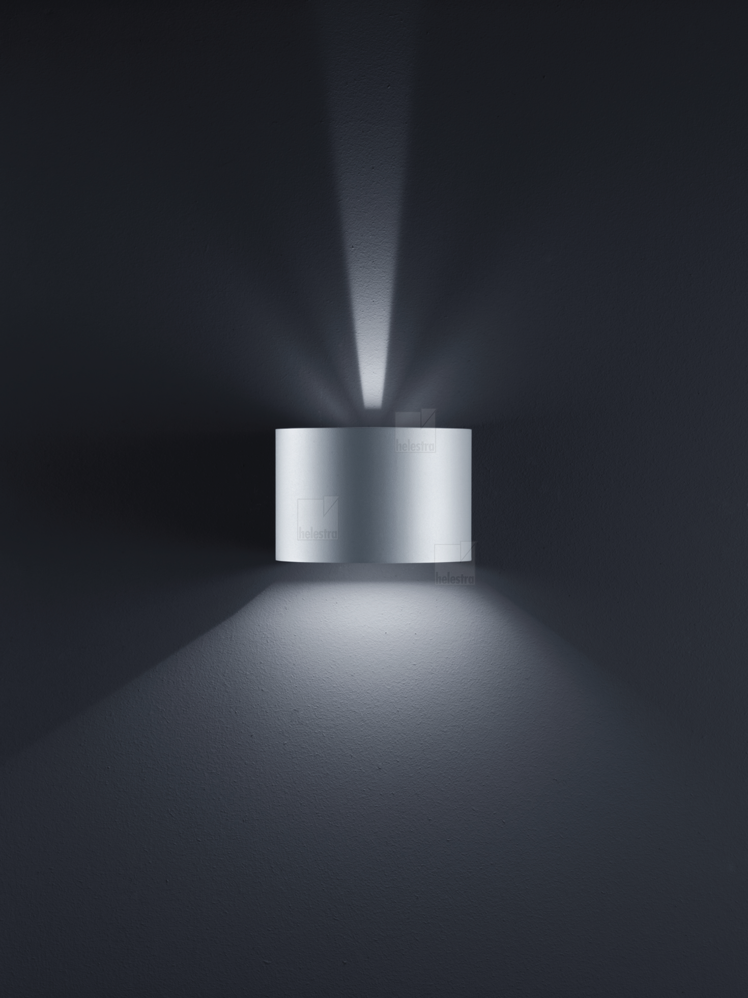 Helestra SIRI44-R  wall luminaire aluminium silver grey