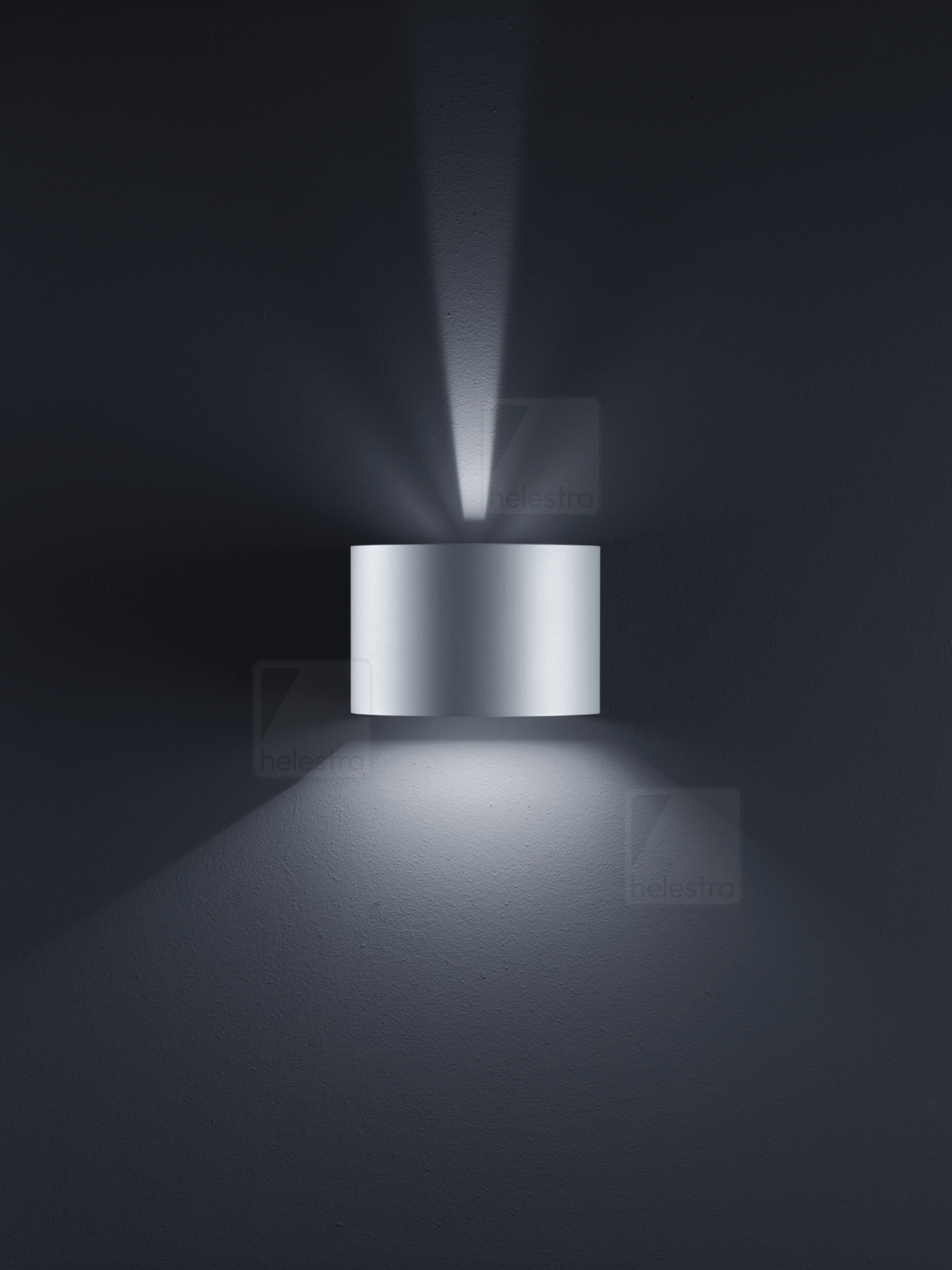 Helestra SIRI44-R  wall luminaire aluminium silver grey