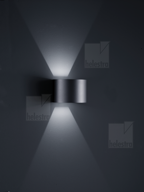 Helestra SIRI44-R  Wandleuchte Aluminium mattschwarz