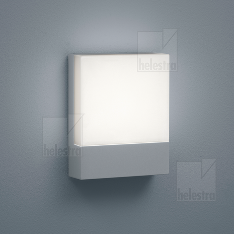 Helestra REEF  lampada a parete alluminio grigio argento
