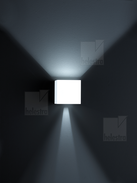 Helestra SIRI44  wall luminaire aluminium mat white