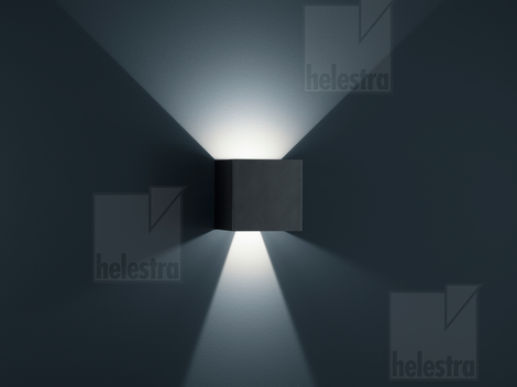 Helestra SIRI44-L  wall luminaire aluminium mat black