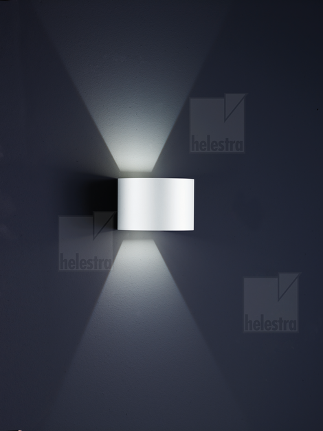 Helestra SIRI44-R  wall luminaire aluminium mat white