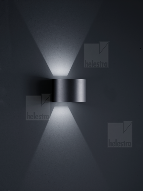 Helestra SIRI44-R  wall luminaire aluminium mat black