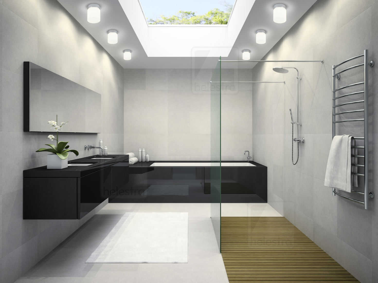 Helestra KETO  Plafonnier Acier chrome
