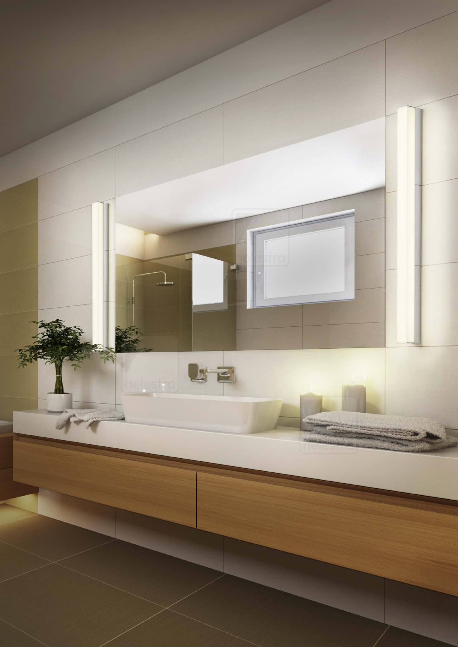 Helestra LADO  applique Plafonnier aluminium chrome