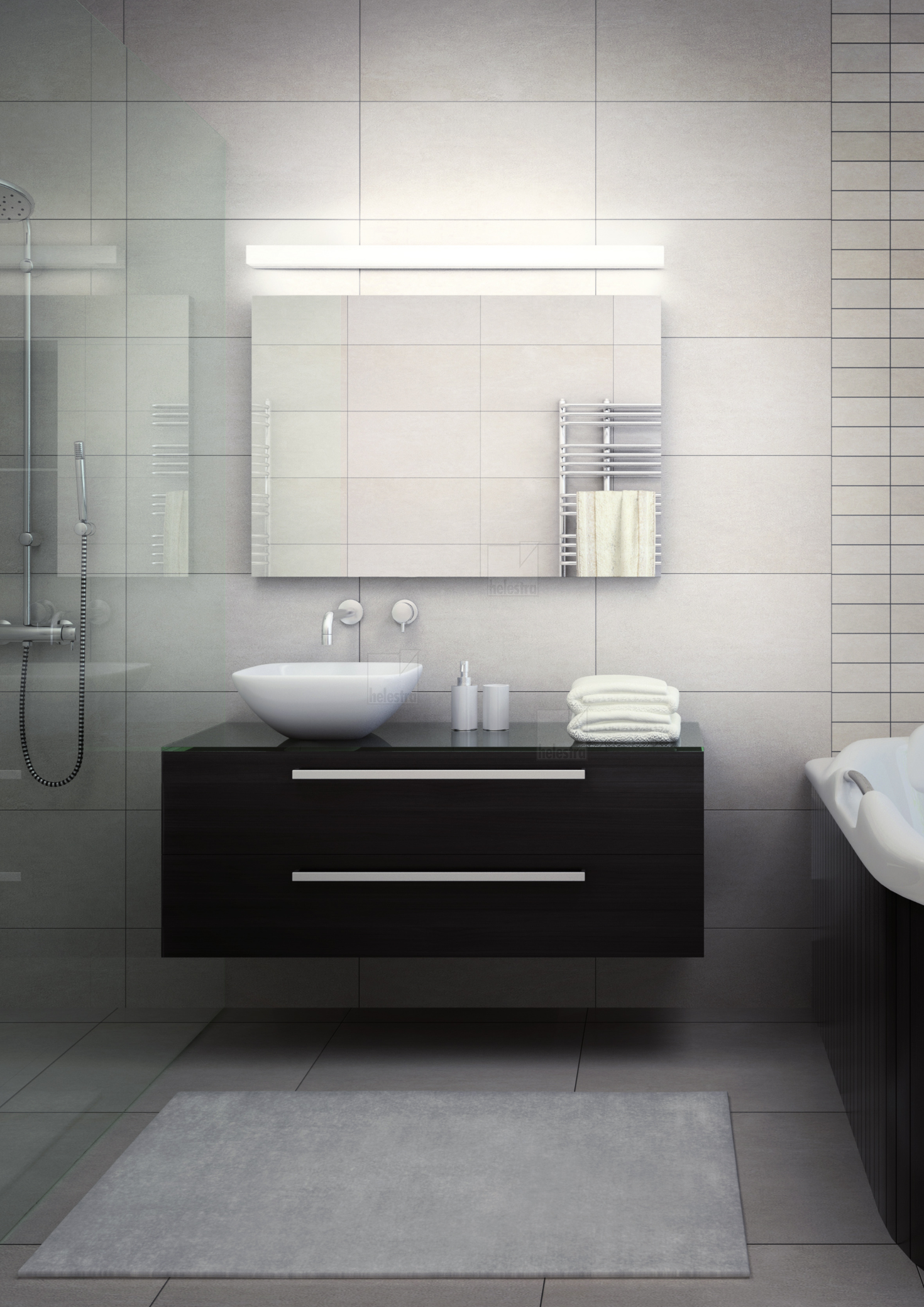 Helestra LADO  applique Plafonnier aluminium chrome