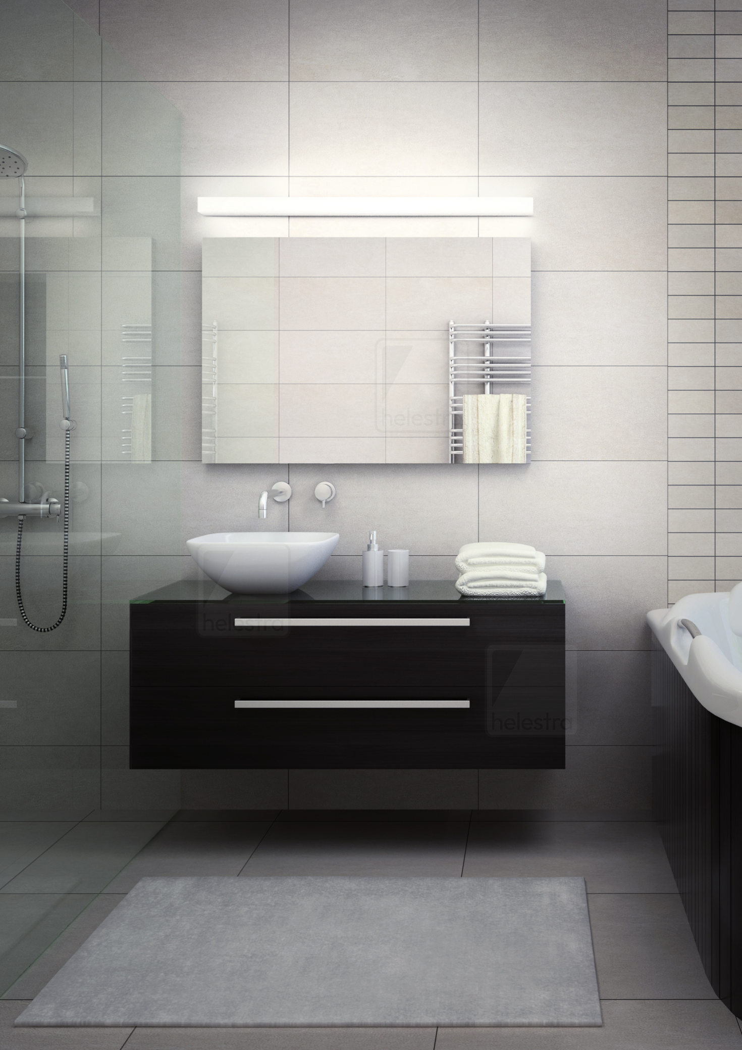 Helestra LADO  applique Plafonnier aluminium chrome
