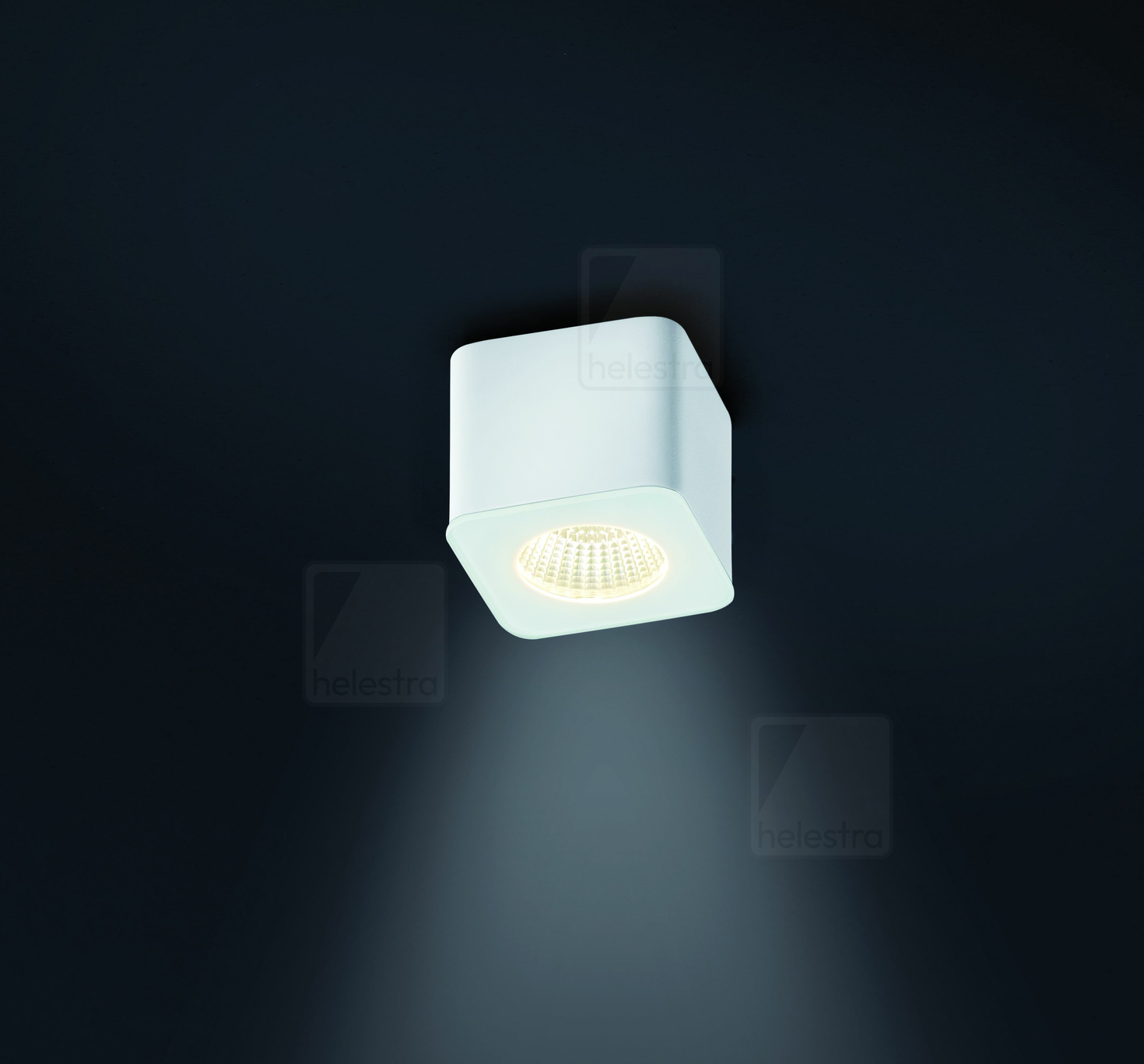 Helestra OSO  Deckenleuchte Aluminium mattweiß