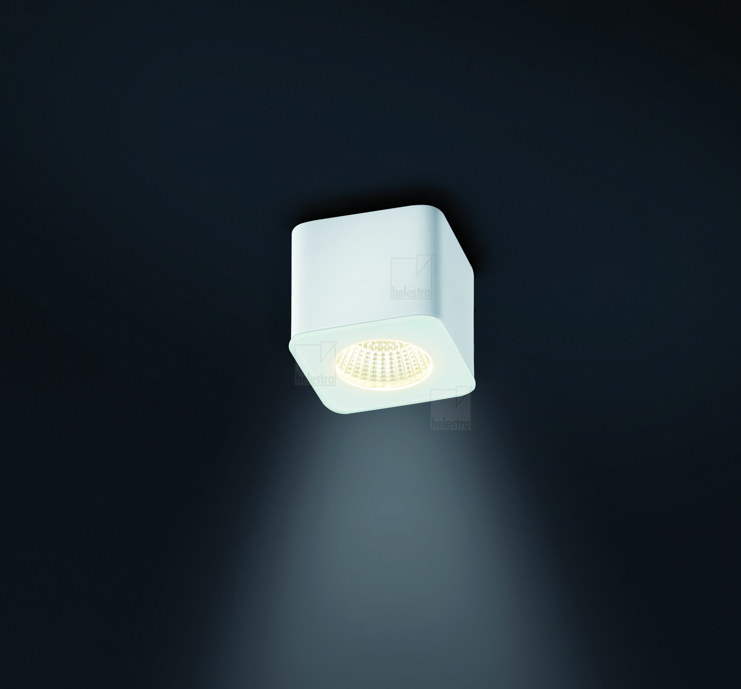 Helestra OSO  ceiling luminaire aluminium mat white