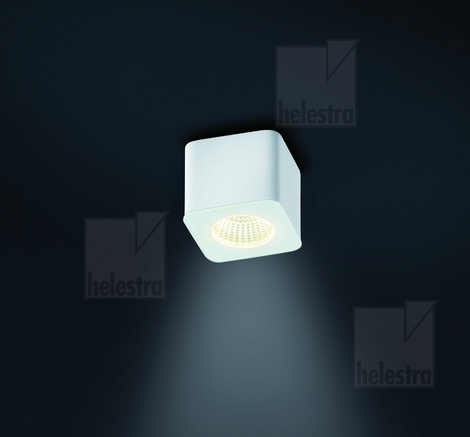 Helestra OSO  ceiling luminaire aluminium mat white