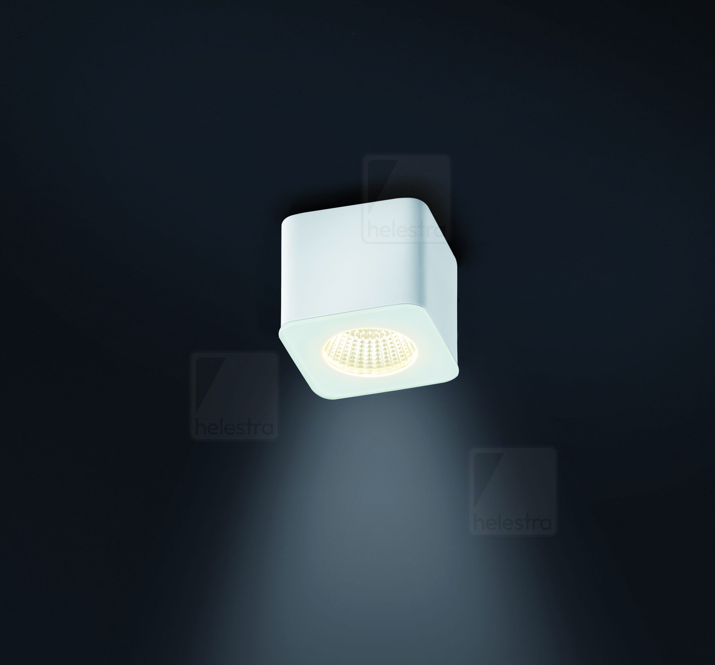 Helestra OSO  ceiling luminaire aluminium mat white