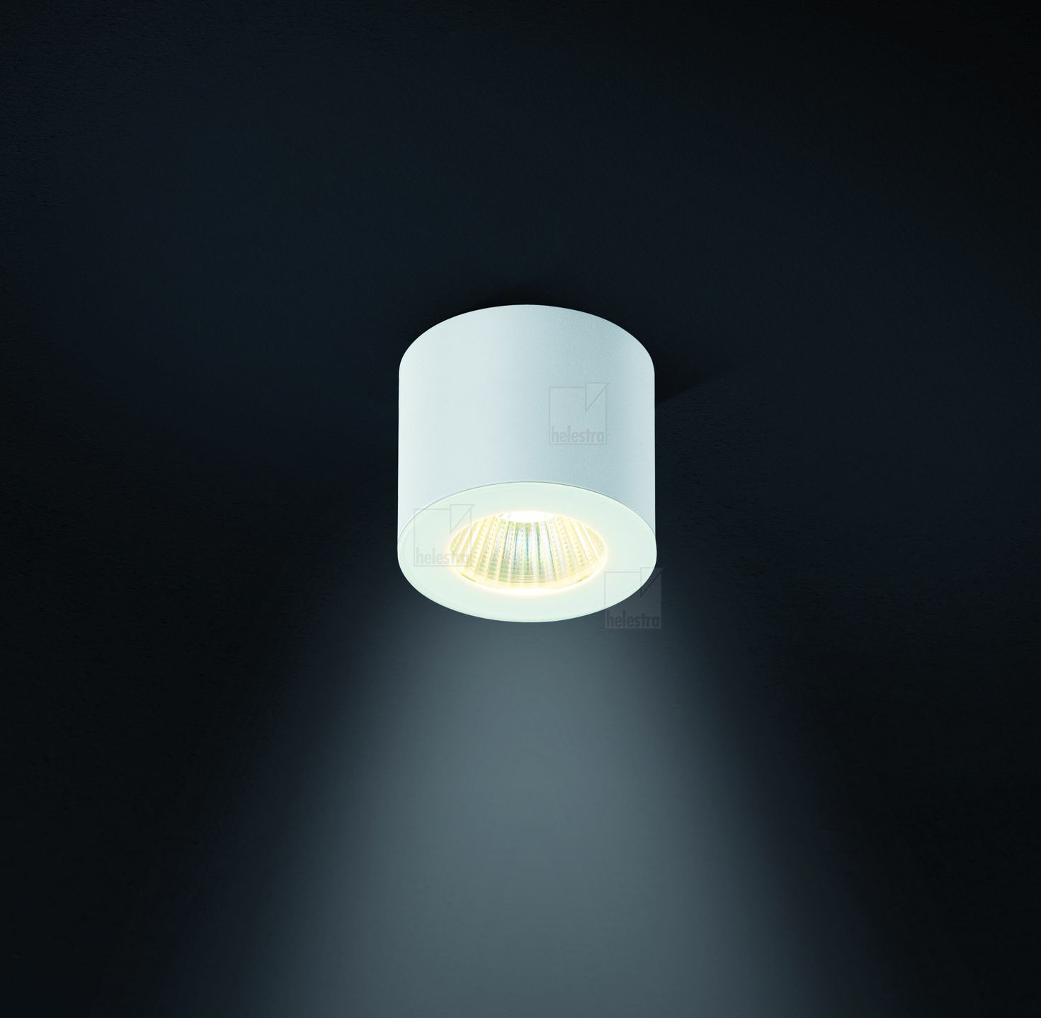 Helestra OSO  ceiling luminaire aluminium mat white