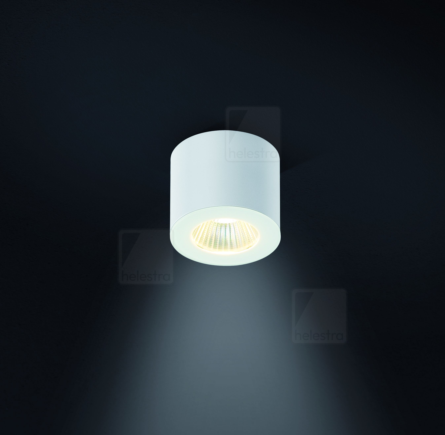 Helestra OSO  ceiling luminaire aluminium mat white