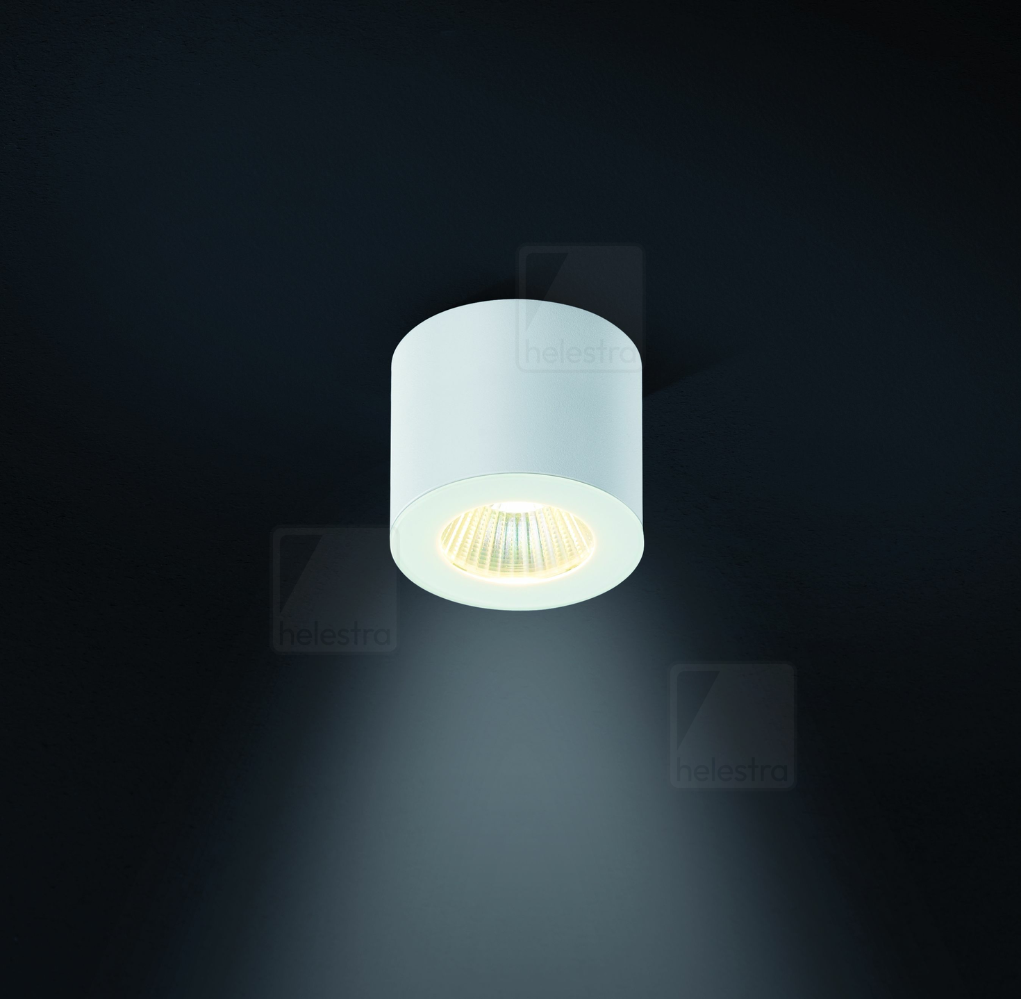 Helestra OSO  Deckenleuchte Aluminium mattweiß