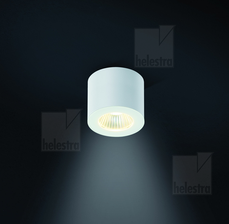 Helestra OSO  ceiling luminaire aluminium mat white