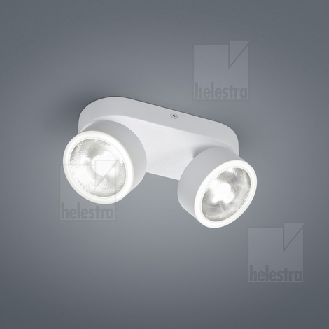 Helestra PAX  ceiling luminaire aluminium mat white