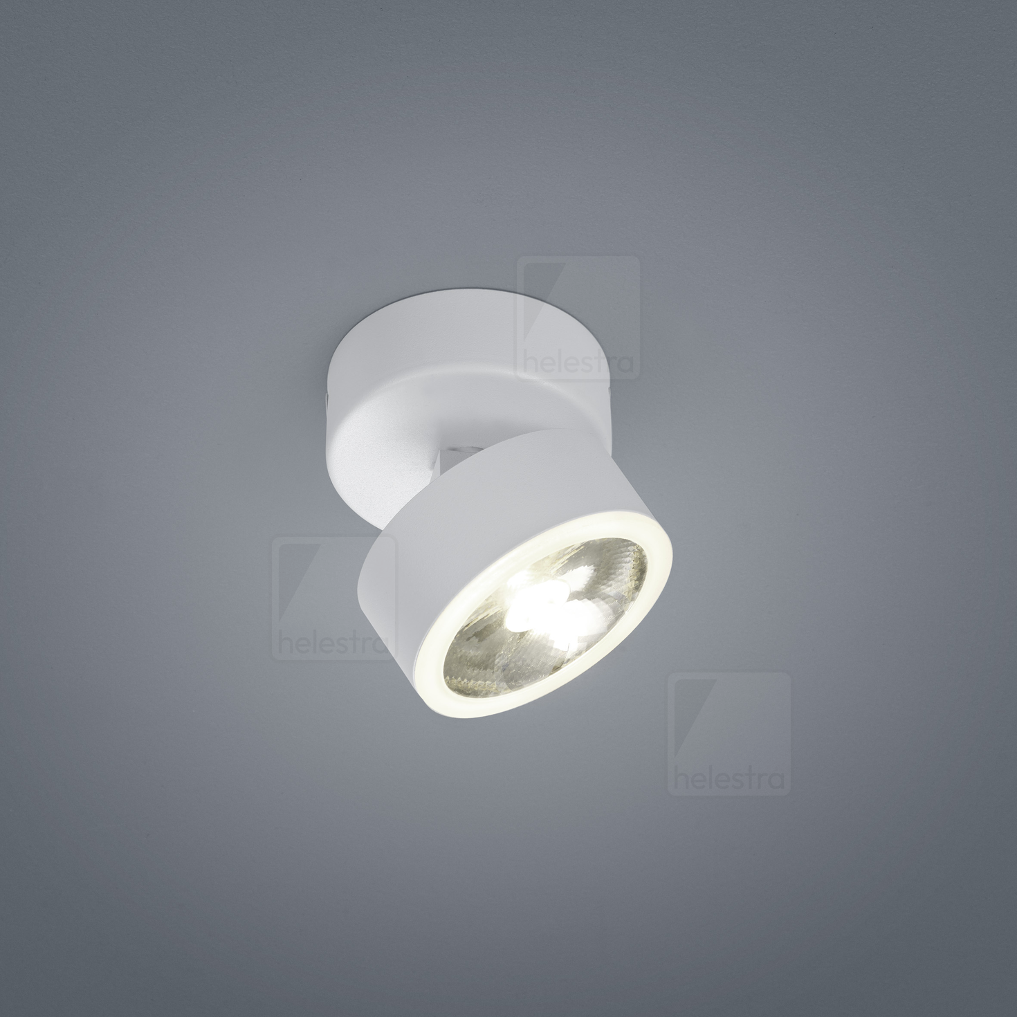 Helestra PAX  ceiling luminaire aluminium mat white