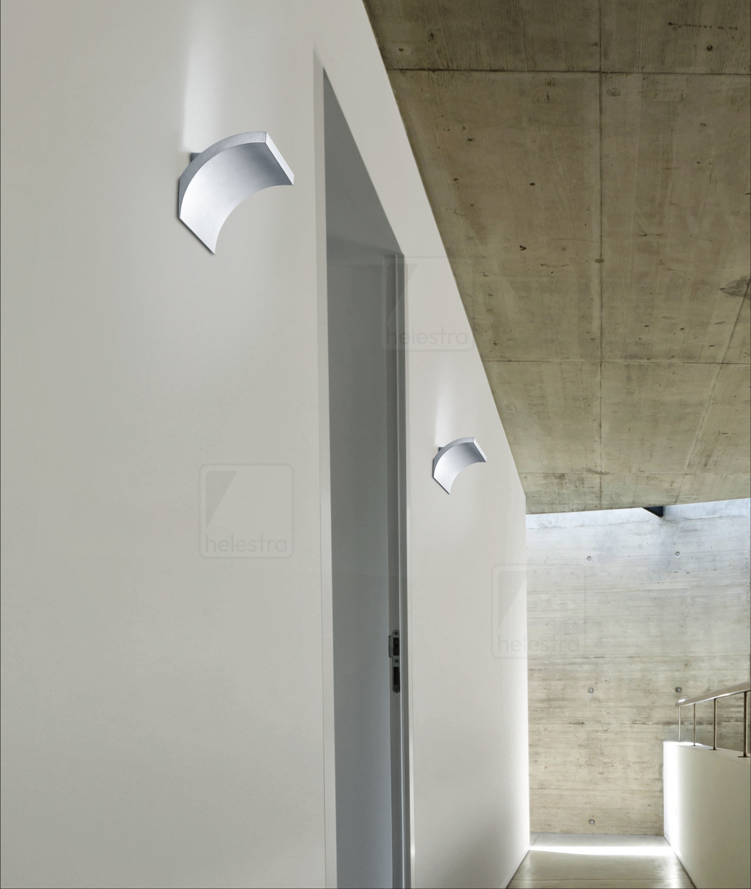 Helestra ADEO  applique aluminium nickel mat