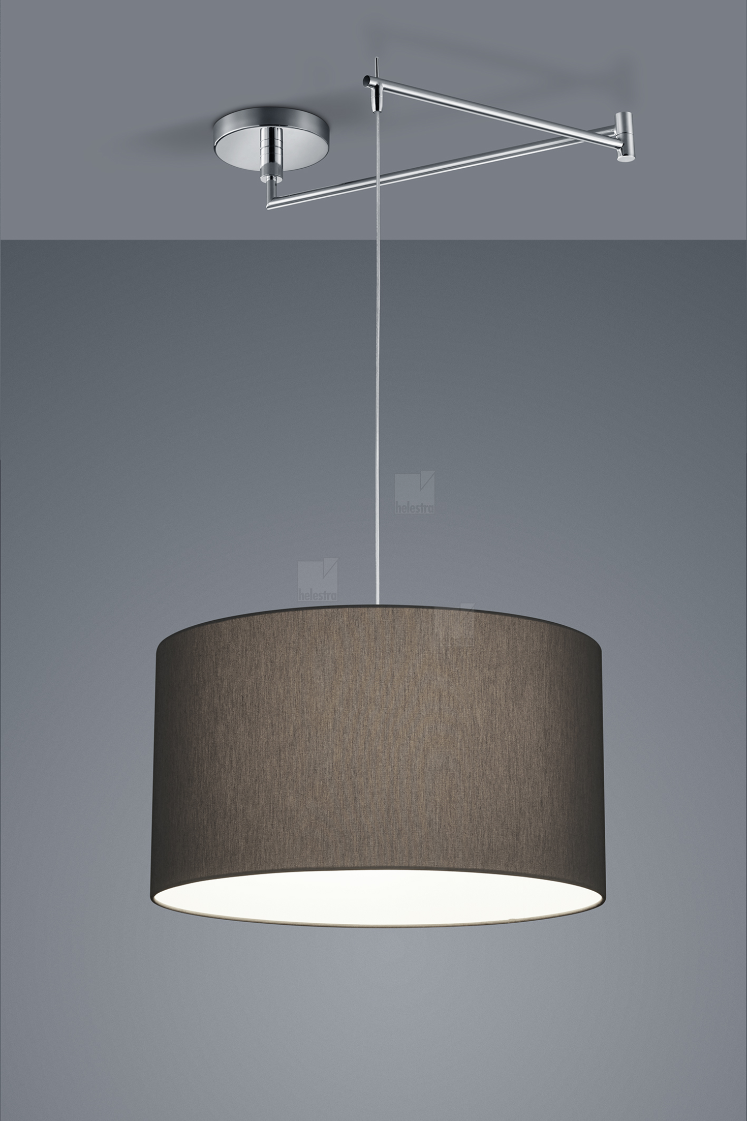 Helestra CERTO  pendant luminaire steel chrome