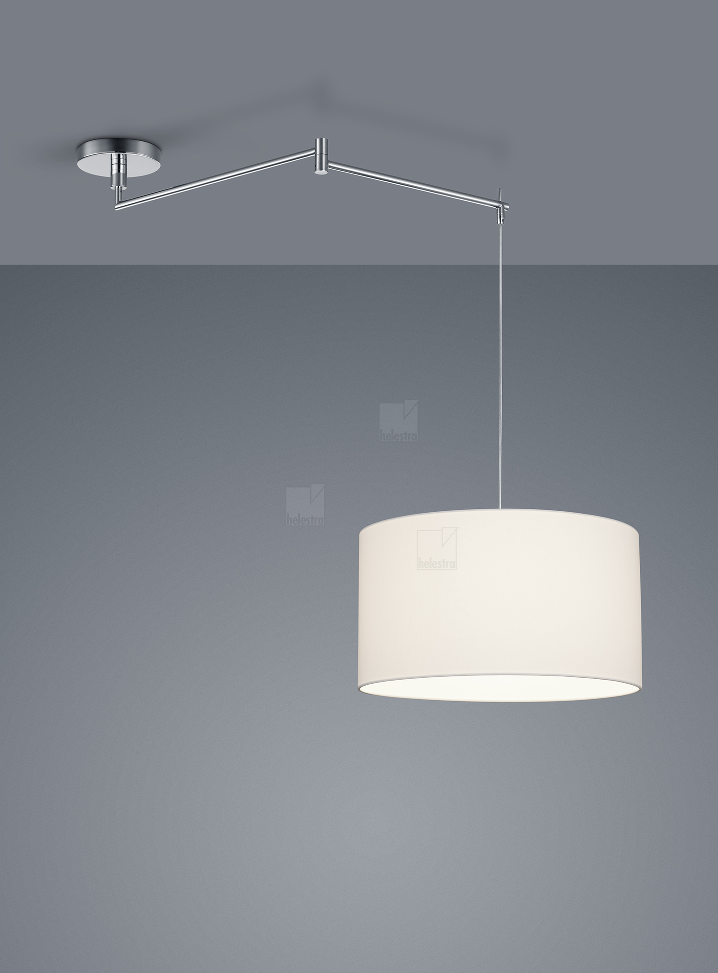 Helestra CERTO  pendant luminaire steel chrome