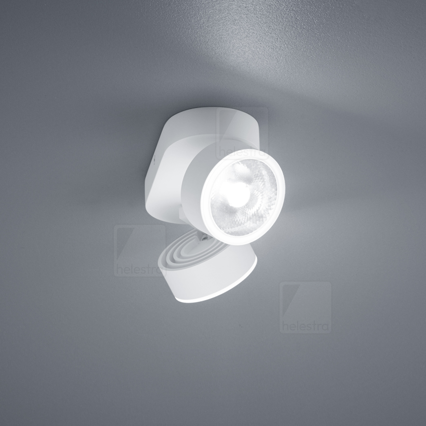 Helestra PAX  ceiling luminaire aluminium mat white