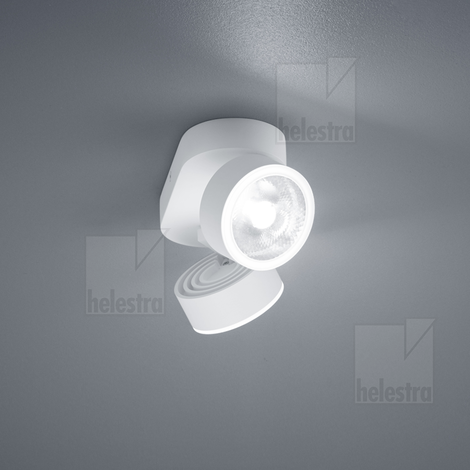Helestra PAX  ceiling luminaire aluminium mat white