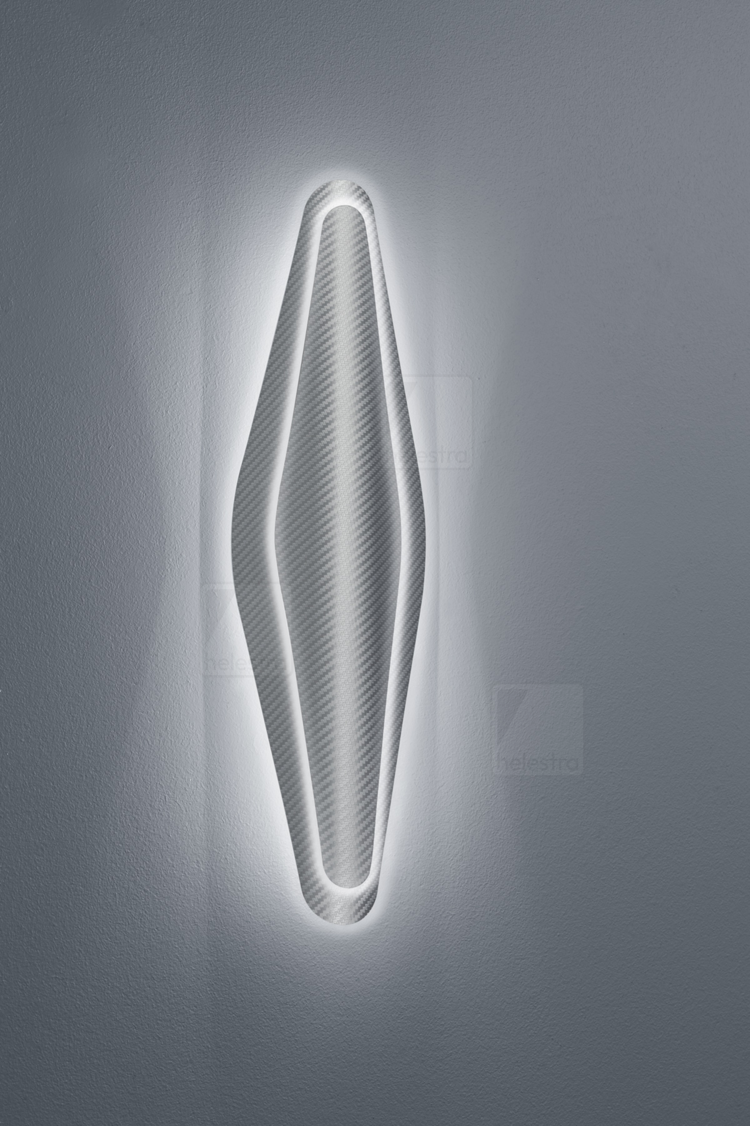 Helestra PLY  applique  carbone argent