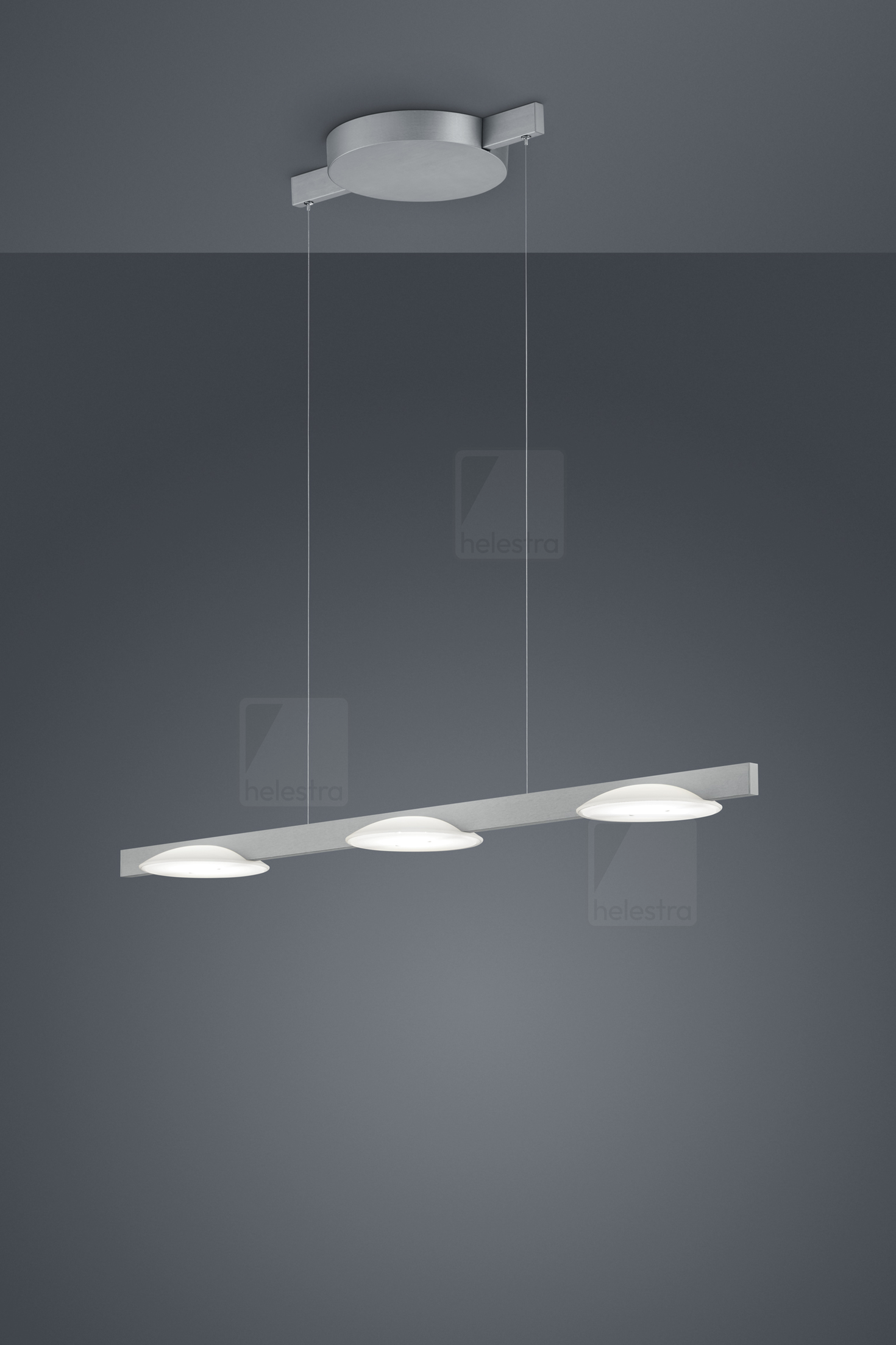 Helestra POLE  pendant luminaire aluminium nickel mat